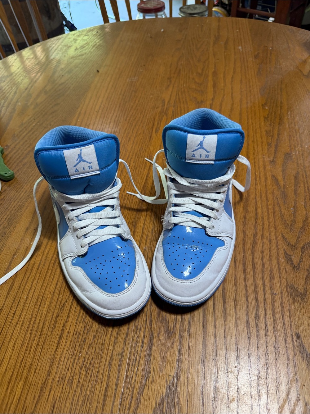 Jordan Kids High-Top Sneakers in Blue and White